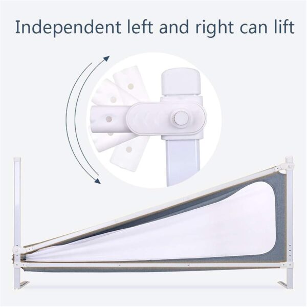JAVPTAV Sturdy Baby Bed Rail With Child Lock, Vertical Lift Protective Fence Sleep Crib Rail For Toddler And Infant (Size : 150cm) - Image 8