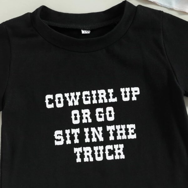 Western Baby Girl Clothes Boho Cow Print Short Sleeve Tassel T Shirt Top + Bloomer Shorts Set Infant Summer Outfits - Image 4