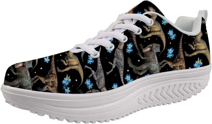 61390QNdKKL._AC_SL1001_.jpg Coloranimal Road Walking Wedge Shoes for Unisex Women and Men Comfortable Rocking Sneakers - Image 1