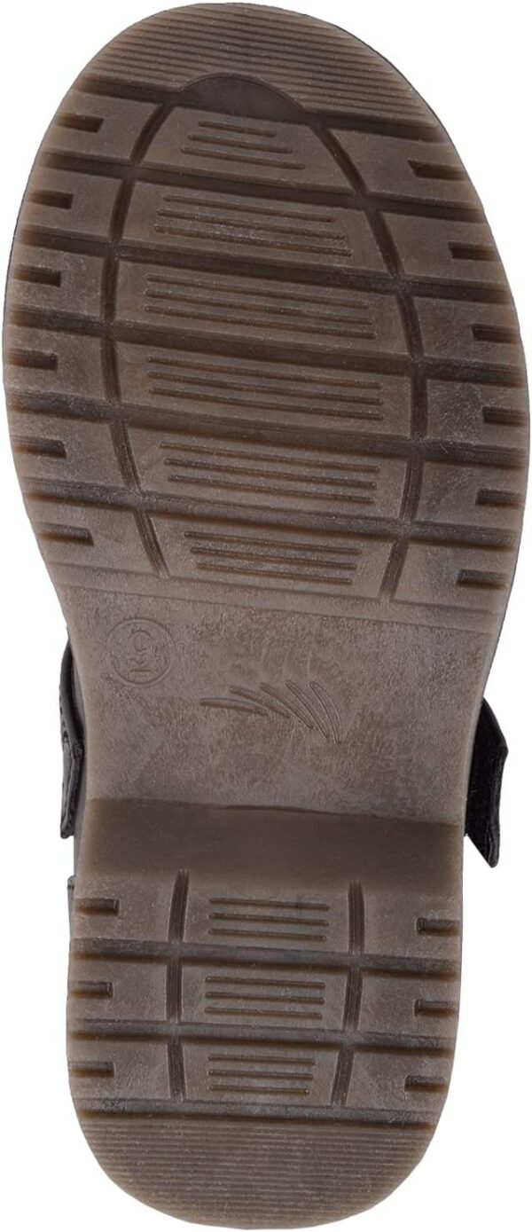 Childrens Kids Girls Slip On Faux Leather Smart Formal School Touch and Close Shoes - Image 7