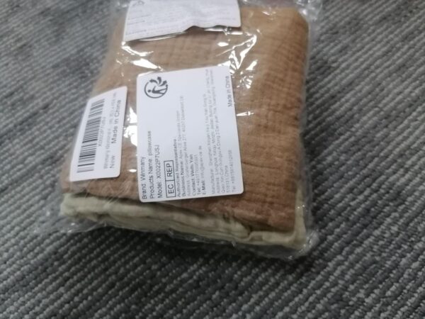 Winmany Toddler Cotton Muslin Pillowcases Baby Girl Boy Pillow Case Travel Cushion Pillow Covers with Envelope Design Cot Bed Accessories Fit for 13"x18" 14" x 19" 12"x16" Pillow (Brown+Khaki) - Image 11