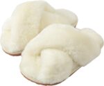 Womens & Girls Slippers Ladies Fluffy Plush House Slippers Cozy Open Toe Faux Fur Sliders for Girls Warm Sandals Indoor Winter