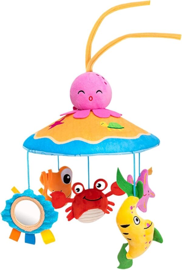 Baby Mobile for Crib, Bell Baby Mobile Crib Toy, Cute Animal Rotating Nursery Decor for Boys Girls Preschool Learning, Stroller Accessories - Image 8