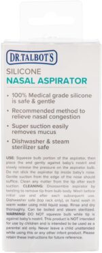 Dr. Talbot's Nasal Aspirator for Babies - BPA-Free Silicone - with Storage Case - Clear - Image 9