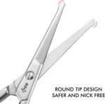 Spire 9CM Premium Baby Nail Scissors Nose Hair Scissors, Safety Blades with Rounded Tip for Trimming Small Details Facial Hair, Ear Hair, Eyebrow - Image 4