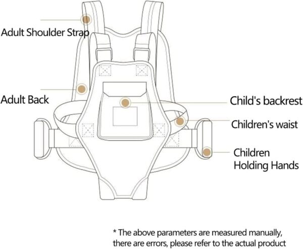 Kids Safety Harness - Leash Backpack, Toddler Belt Accessories | Secure Harness Safe Motorcycle Rides, Protective Strap, Kid Safety Belt, Child Safety Support Vest for Indoor Outdoor Picnic Travel - Image 6
