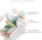SONARIN 3 in 1 Multifunction Hipseat Baby Carrier,Ergonomic,Mummy Bag,100% Cotton,Breathable mesh Backing,Adapted to Your Child's Growing,Cozy & Soothing for Babies(Green) - Image 4