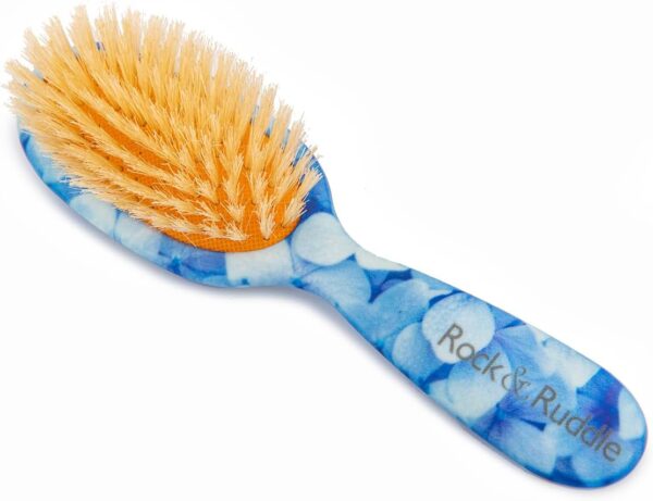 Rock & Ruddle Soft White Natural Boar Bristle Hairbrush for Babies and Young Children | Perfect for Fine Hair Detangling and Smoothing - Happy Hydrangeas - Image 2