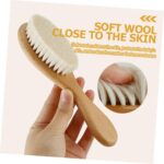 Toyvian 5 Sets Wool Brush Set Bath Kits Wood bristles Baby Brush Newborn Hair Brush Baby Hair Comb Toddler Hair Comb Baby kit Newborn Baby Hair Brush Baby Hair Care Brush Newborn Hair Comb - Image 6