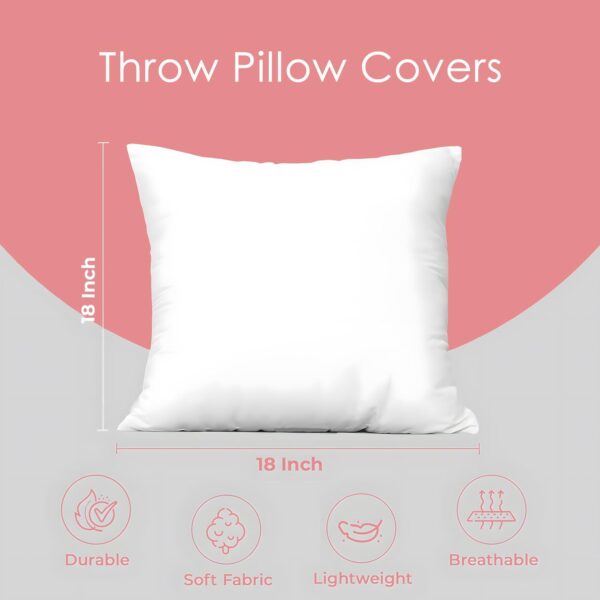 ZNGFON Playroom Signs - Kids Pillow Covers Decor with Rules Quotes - 'Be Nice', 'Share', 'Have Fun' - Colorful Nursery Boys Girls Bedroom 18x18 inch - Image 4