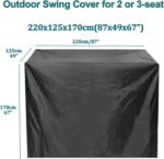 Outdoor 3 Seater Chair Cover Waterproof 210D Oxford Garden Furniture Canopy with Zipper for Glider Chair All Weather Protection 87" X 49" X 67" Green Color - Image 4