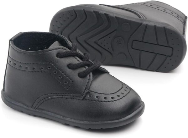Baby Boys Lace-up 𝗢xford Shoes, Boys Girls Soft Slip On Sneakers, Boat Shoes, Casual Dress Shoes, Children's Schooling Walking Shoes for Kids Ballroom Dance, Performance - Image 2
