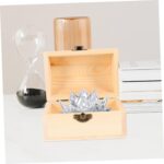 VOSAREA 1pc Pirate Treasure Chest Wooden Box Crate Toys Storage Organizer Storage Organizer for Toy Containers with Lids Chains Alphabet Toys 6x6 Storage Boxes with Lids Arch Kit Bins - Image 6