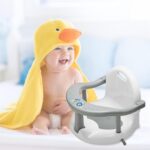 Baby Bath Seat Sit Up | Anti-Slip Baby Bath Chair | Cute Wraparound Baby Bath Chair | Foldable Baby Bathtub Seat Support with Strong Suction Cup for 6-18 Months Kids, 32x28x32cm - Image 3