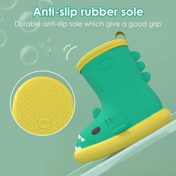 SEAUR - Toddler Rain Boots Kids Wellington Boots Girls Wellies Cute Patterns Boys Wellies EVA Non-Slip Waterproof Baby Outdoor Shoes - Image 2