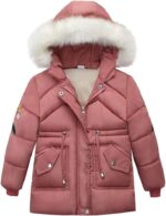 Little Kids Winter Warm Parka Coats,Colorful(TM) Fashion Kids Baby Girls Boys Flower Embroidery Hooded Zipper Long Coats Thicken Warm Outwear Jackets for 2-7 Years Old