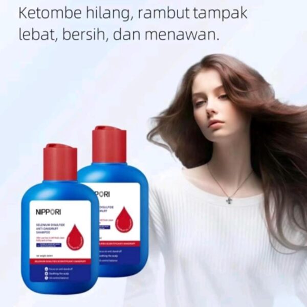 Nipori Shampoo, Selenium Hair Care Oil Control Refreshing Anti-Dandruff Cleansing, Antidandruff Shampoo for Men and Women, 300ML (1pcs) - Image 2