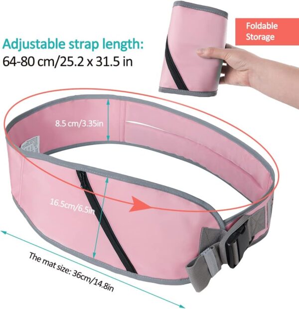 HINATAA Baby Carrier, Soft Anti-Slip Baby Sling for Newborn, Portable Cross-Body Baby Sling Adjustable Split Shoulder Straps, Baby Carrier for 5-36 Months Baby (Pink) - Image 7