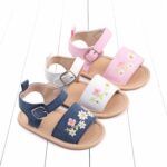 Infant Toddler Boys Girls Sandals Baby Walking Shoes Soft Soled Flower Embroidered Baby Shoes Breathable Sandals Non Slip Summer Casual Sandals - Image 4
