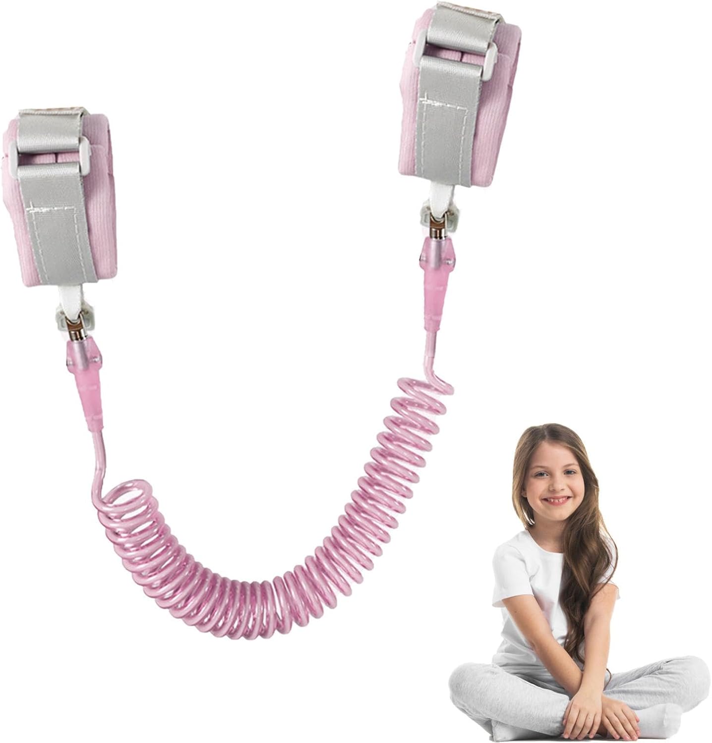 617OUheM8lL._AC_SL1500_.jpg Toddlér Leash - Reins Walking Harness for Babies | Anti-Lost Safety Wrist Link Belt | Adjustable Child Walking Safety Belt | Steel Wire Elastic Toddlé Leash for Little Boys, Girls, Travel, Outdoor - Image 1