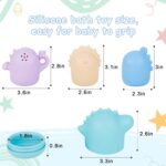 Baby Bath Toys, twoonto Bath Squirters Toys Spray Bath Toy Floating Bathtub Water Toy 4 Pack, Sensory Educational Bath Toys Silicone Mould Free Bath Toys for Bathtub Swimming Pool for Toddlers Kids - Image 6