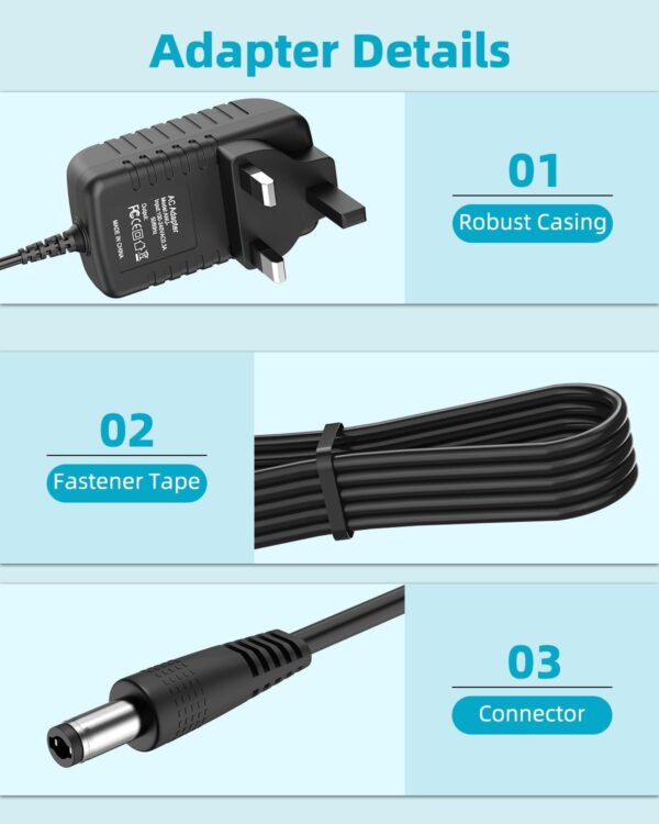 Sidlyrise AC/DC Adapter Charger Compatible with Joie Serina Swivel Swing Hip Hop Baby Soother Power - Image 4