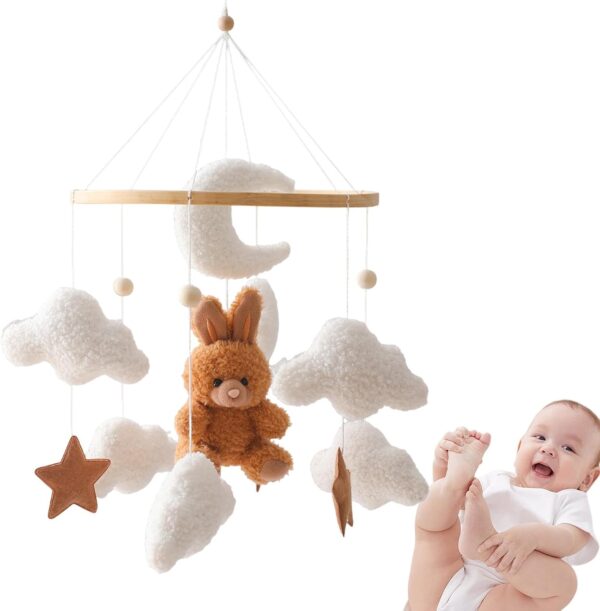 Sirseon Baby Crib Mobile,Pendant for Nursery and Ceiling Decoration - Cartoon Ceiling Pendant Bassinet Rotation Toy for Home, Kids Room, Bedroom - Image 7