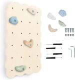 MAMOI® Climbing wall for kids, Wooden frame for toddlers, Play equipment with rock holds for toddler, Indoor baby and childrens frames from age 3 years old