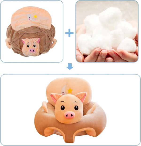 Baby Floor Seat Chair Learn to Sit Lounger Cover Baby Learning Sitting Chair Cover for Infants Toddler (Just cover, no filling) - Image 4