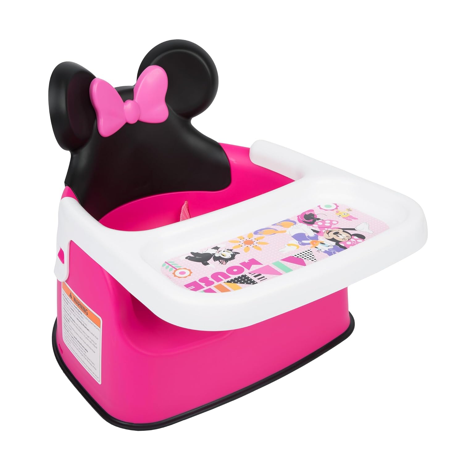 618SnzwS91L._SL1500_.jpg The First Years Disney Minnie Mouse Booster Seat for Kitchen Chair- Includes Removable Tray - Contoured Toddler and Baby Seat with 3-Point Harness for Mealtime - Lightweight Travel Booster Seat - Image 1