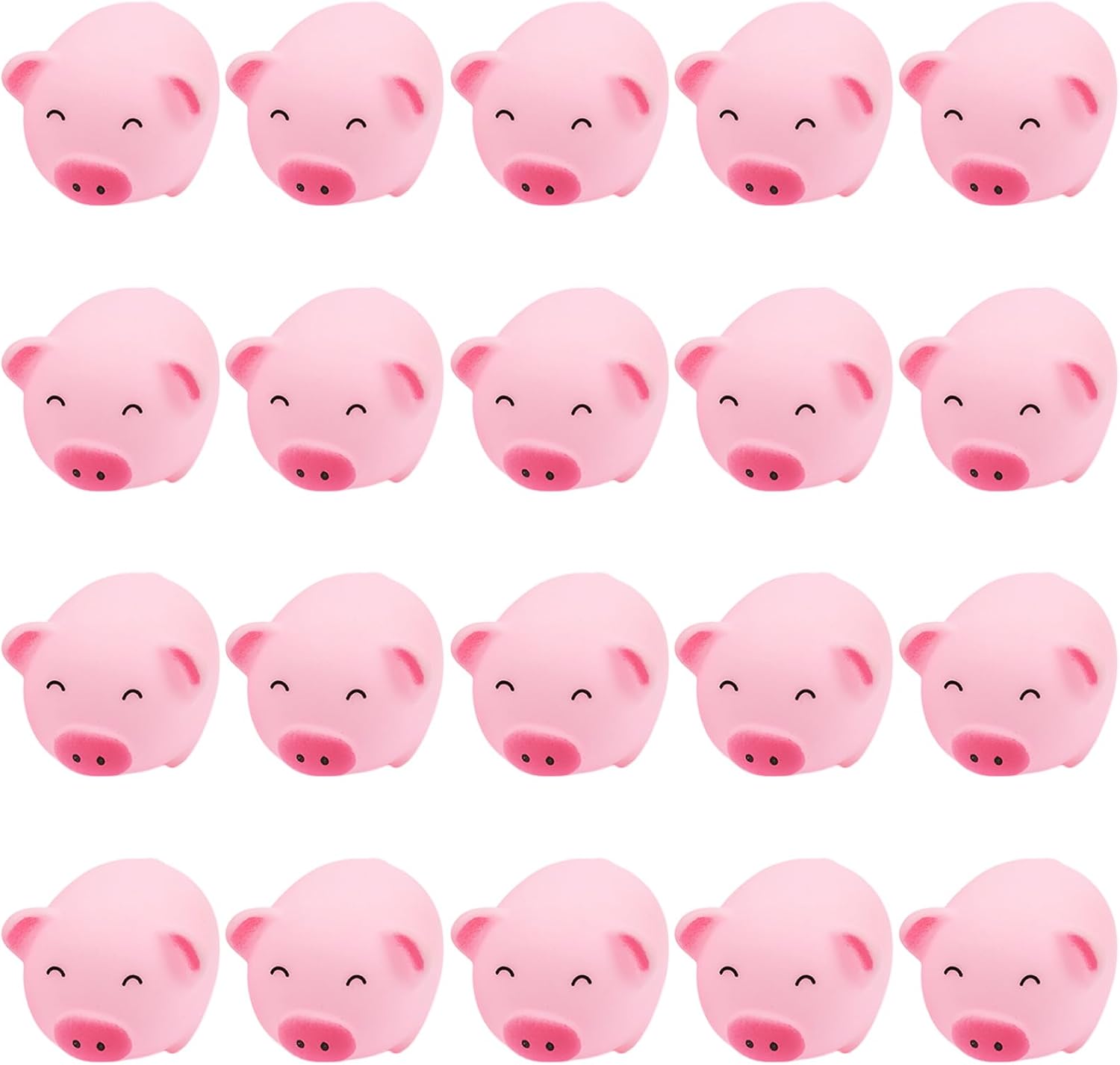 618nFdjCbL._AC_SL1500_.jpg Falafoty 20PCS Rubber Pig Bath Toys, Squeaky Mini Pig Toys Bathtub Toys Float Squeak Toys for Baby Shower Beach Pool, Pet Interactive Swimming Toy Gift for Baby Girls Bathtime Play Water - Image 1
