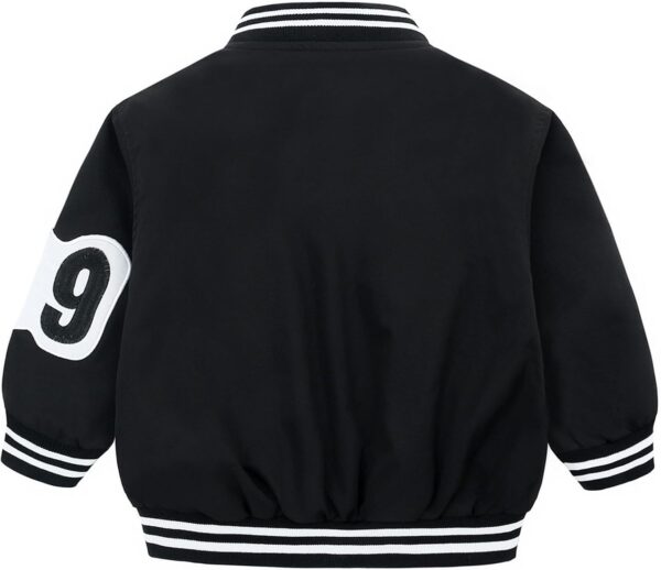 famuka Toddler Boys Baseball Jacket School Coat Outwear With Pocket - Image 2
