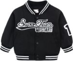famuka Toddler Boys Baseball Jacket School Coat Outwear With Pocket