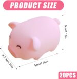 Falafoty 20PCS Rubber Pig Bath Toys, Squeaky Mini Pig Toys Bathtub Toys Float Squeak Toys for Baby Shower Beach Pool, Pet Interactive Swimming Toy Gift for Baby Girls Bathtime Play Water - Image 2