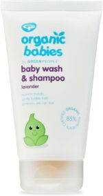 Green People Organic Babies Lavender Baby Wash & Shampoo 150ml | Natural & Organic Baby Bath Products | Lavender Scented Baby Bubble Bath | SLS Free & Paraben Free | Vegan, Cruelty Free