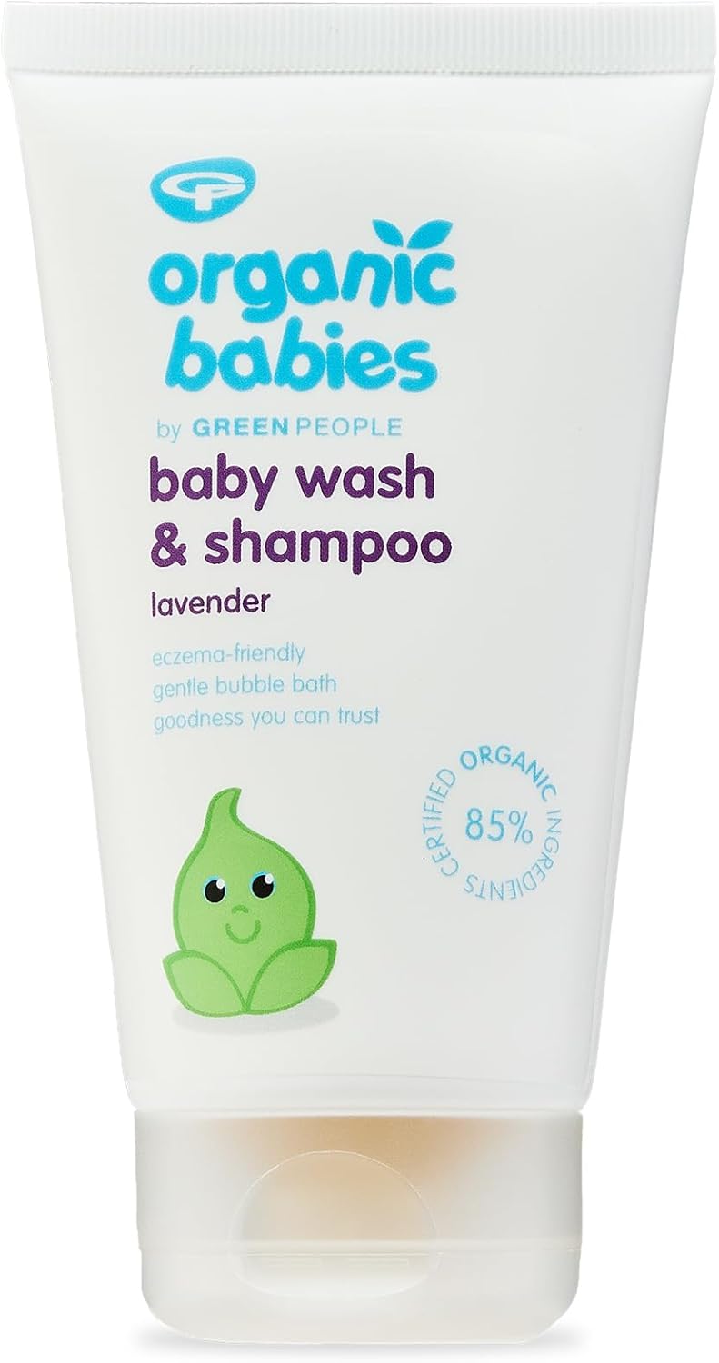 619WTHf8EvL._AC_SL1500_.jpg Green People Organic Babies Lavender Baby Wash & Shampoo 150ml | Natural & Organic Baby Bath Products | Lavender Scented Baby Bubble Bath | SLS Free & Paraben Free | Vegan, Cruelty Free - Image 1