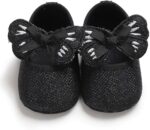 Xmiral Shoes Baby Toddler Girls Bowknot Sequin Soft Cloth Sole Barefoot First Walking Shoes - Image 6