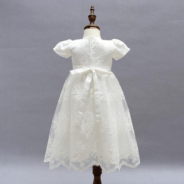 Leideur Baby Long Christening Gowns White Baptism Dress Special Occasion Dresses for Girls Birthday - Image 3
