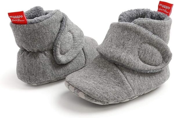 Matt Keely Baby Boys Girls Anti-Slip Soft Sole Slipper Booties Infant Crib Shoes Crawler Warm Winter Boots with Fleece Lining - Image 3