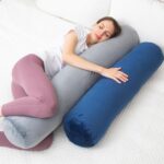 AS AWESLING Body Pillow for Adults, Full Body Pilllow for sleeping, Long Round Cervical Pillow, Bolster Pillow, Side Sleeper Body Pillow with Cover (90 x 20 CM, BLUE) - Image 4