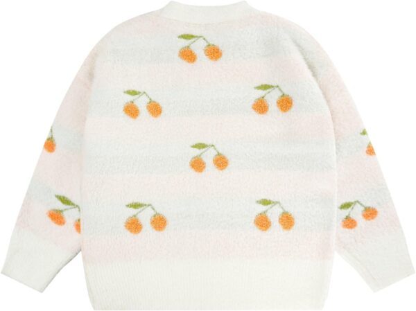 JiAmy Toddlers Kids Girls Fuzzy Sweater Pullover Crew Neck Winter Fluffy Sweatshirt Sweet Long Sleeve Warm Soft Comfort Casual Clothes 2-8 Years - Image 2