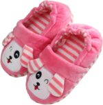 SRTUMEY UK Clearance Pink Slippers for Toddler Infant Kids Baby Warm Home Shoes Boys Girls Winter Cute Plush Soft Cotton Slippers - Image 5