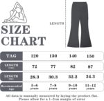 KAKU NANU Girls Flared Legging 2 Pcs,5-12 Years High Waisted Black Grey School Trousers Yoga Pants Sports Dance Joggers Leggings - Image 7