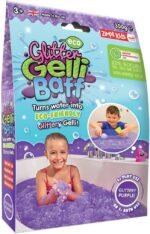Eco Glitter Gelli Baff Purple, 1 Bath or 6 Play Uses from Zimpli Kids, Magically turns water into thick, glittery goo, Eco, Recyclable Children's Bath Toy for Boys and Girls, Certified Biodegradable