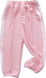 Oyolan Toddler Baby Girls Soft Slub Cotton Long Bloomers Harem Pants for Kids 9M-5 Years