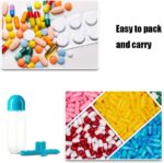 DHinkyoung 2 in 1 Pill Box Cup 7 Days Planner Travel Pill Organizer Drinking Cup Portable Pill Organizer Water Bottle 600 ML Detachable Water Bottle with Medicine Box for Family Travel Work - Image 6