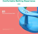 Baby Bath Seat for 6 Months Plus, Portable Non-Slip Baby Bath Chair, Bath Seat with Suction Cups, Baby Bath Support Seat, Heat Resistant Bath Support Seat Non-Slip Anti-Rollover Skin Friendly - Image 7