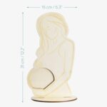 Navaris Pregnancy Scan Photo Frame - Baby Ultrasound Picture Frame - Pregnant Woman Wooden Keepsake Frame - Standing Frame or Hanging Wall Decoration - Image 4