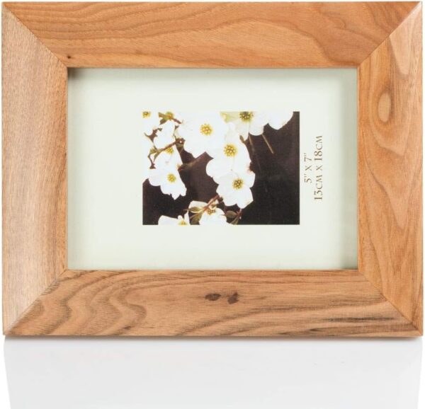 Personalised 5"x7" Oak Photo Frame With Stand- Laser Engraved with Your Custom Text - Image 4