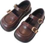 Girls' Shoes Princess Shoes Baby Girls School Shoes Girls Mary Jane Flats Shoes Flat School Shoes Non-Slip Oxford Loafer Flats Infant Baby Boys Girls Princess Soft Sole